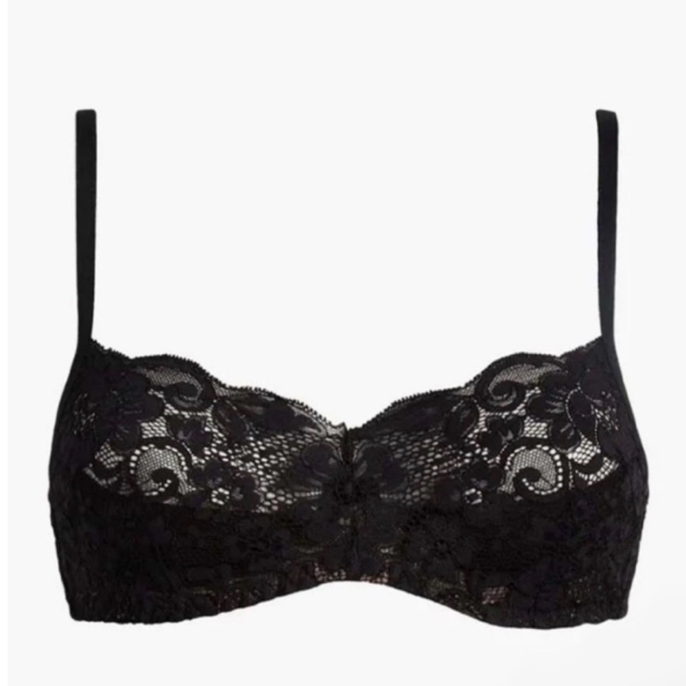 Free People x We Are HAH Hook Up Demi Bra Black Adjustable Size 30-38C NWT
